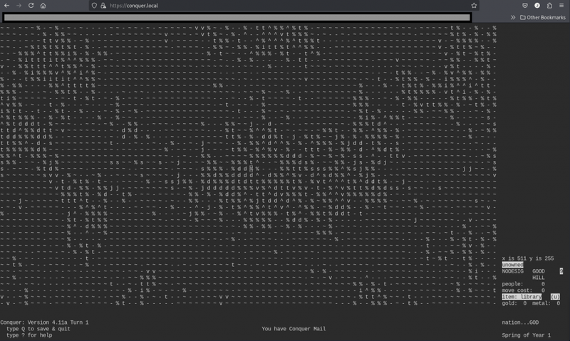 Conquer TTY screenshot